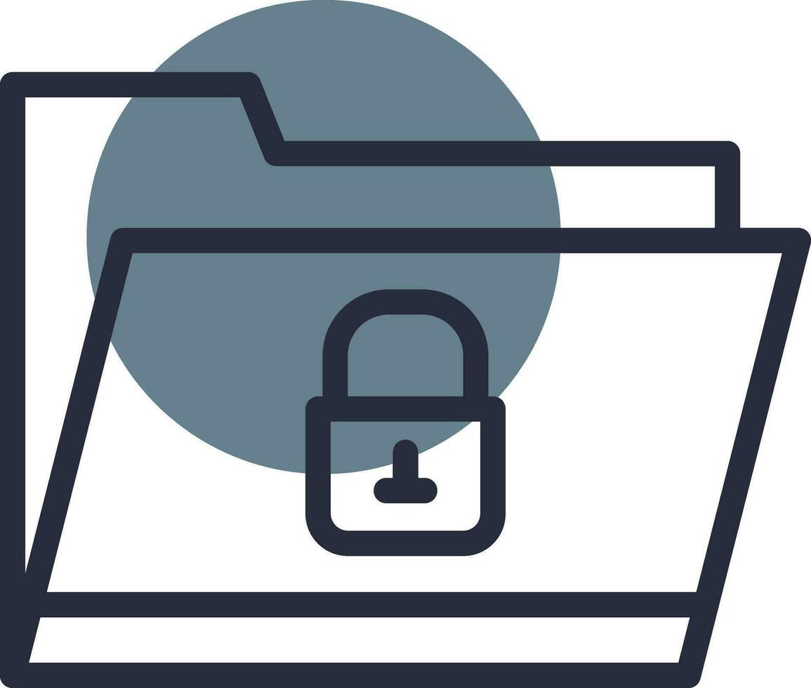 Locked Folder Creative Icon Design vector