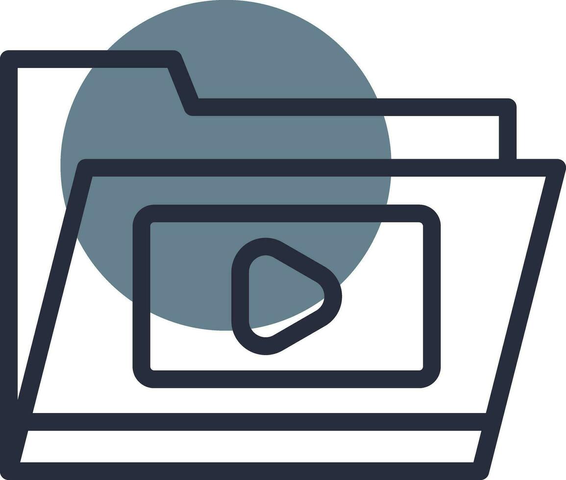Video Folder Creative Icon Design vector
