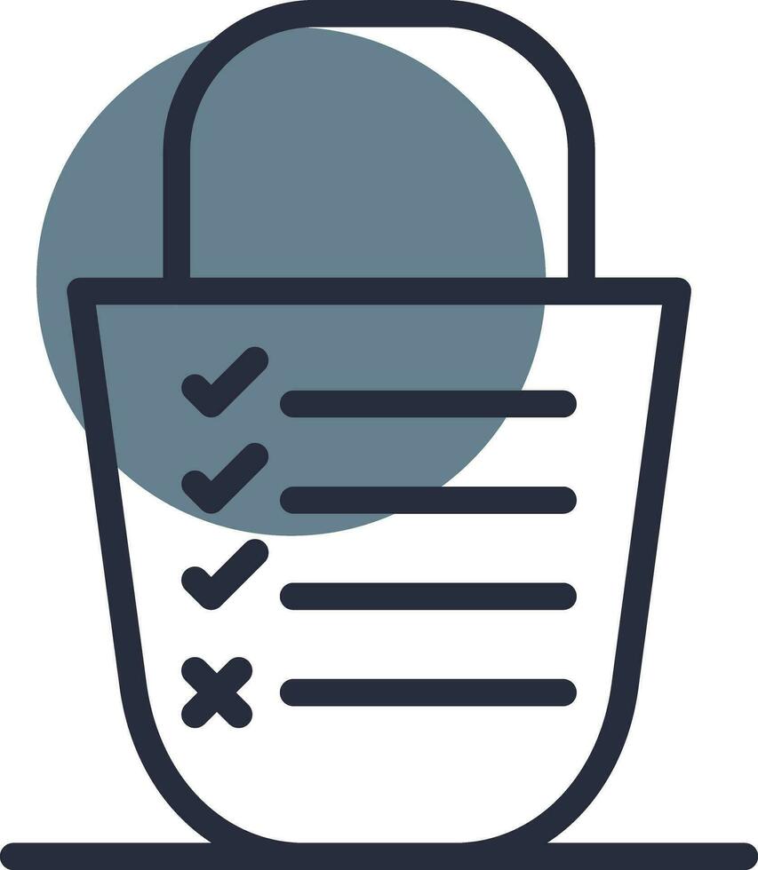 Bucket List Creative Icon Design vector