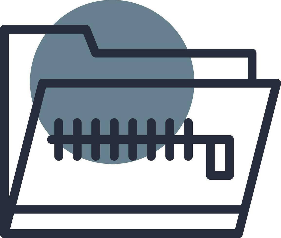 Zip Folder Creative Icon Design vector