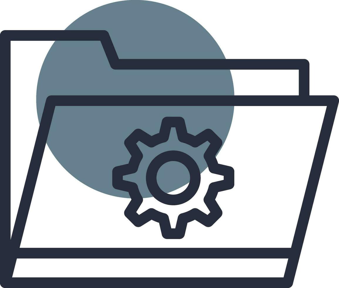 Folder Setting Creative Icon Design vector