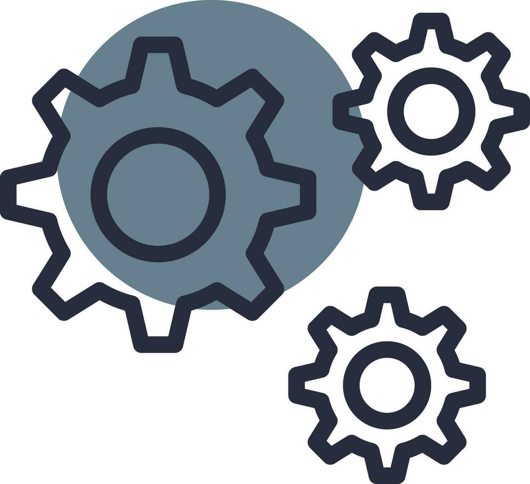 Setting Creative Icon Design vector