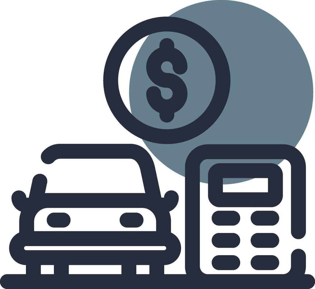 Car Loan Calculator Creative Icon Design vector