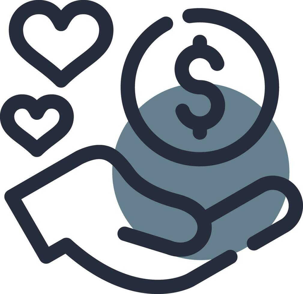 Donation Based Crowdfunding Creative Icon Design vector