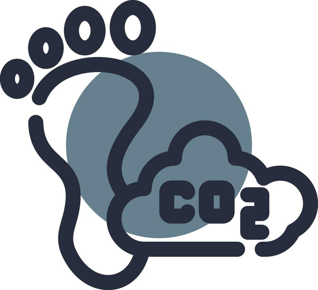 Carbon Footprint Creative Icon Design vector