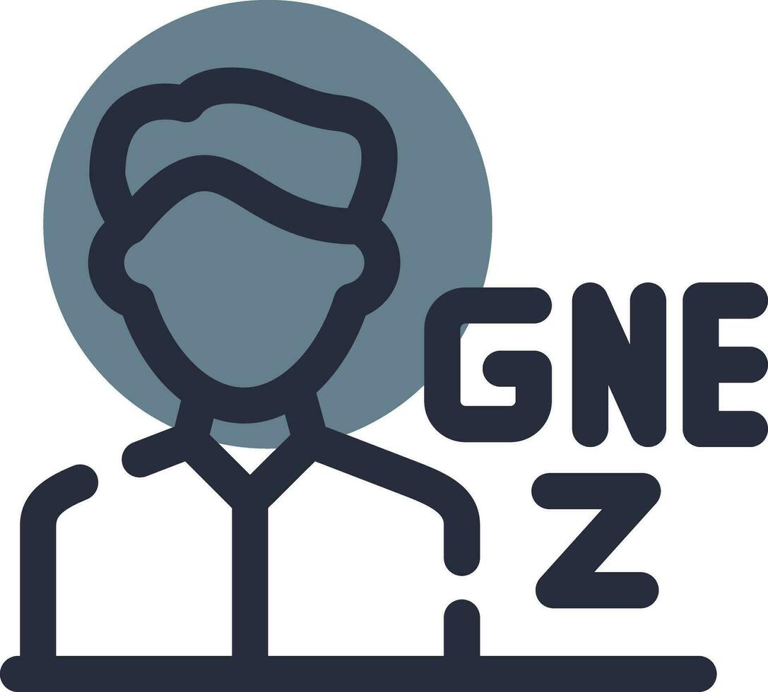 Gen Z Male Creative Icon Design vector