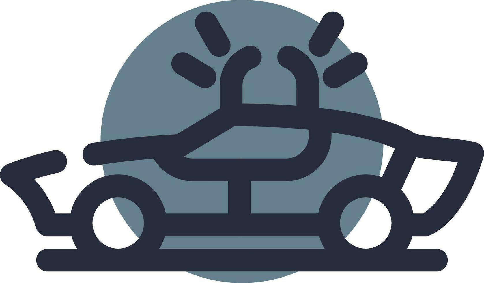 Police Car Creative Icon Design vector