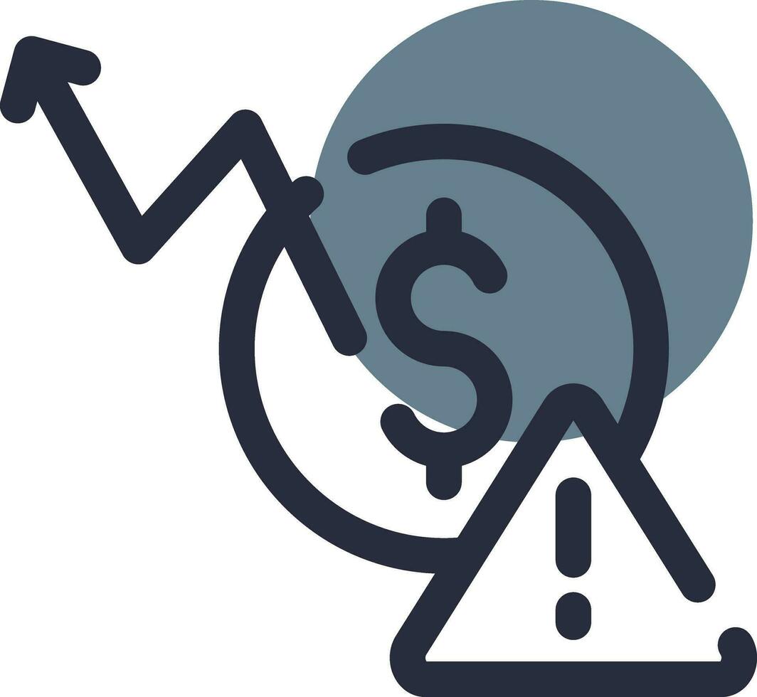 Macroeconomic Risk Creative Icon Design vector