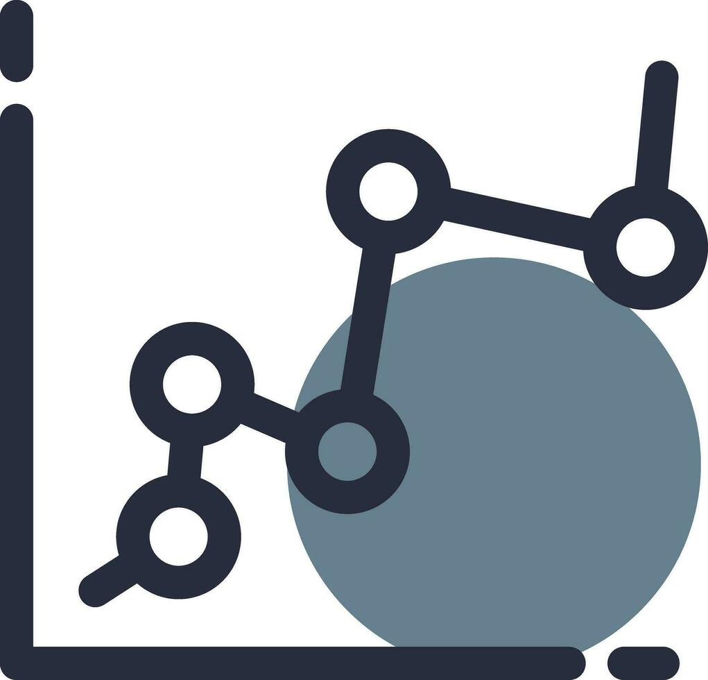 Marked Scatter With Smooth Lines Creative Icon Design vector