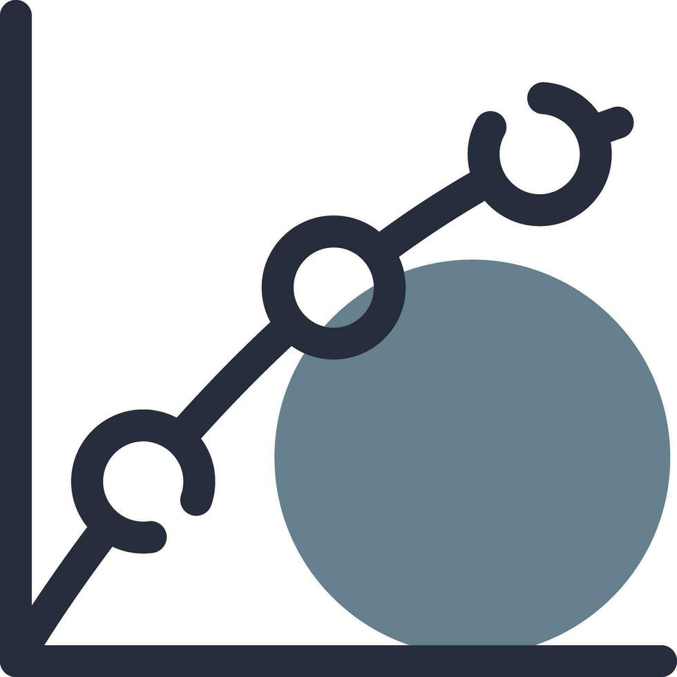 Marked Scatter With Straight Lines Creative Icon Design vector