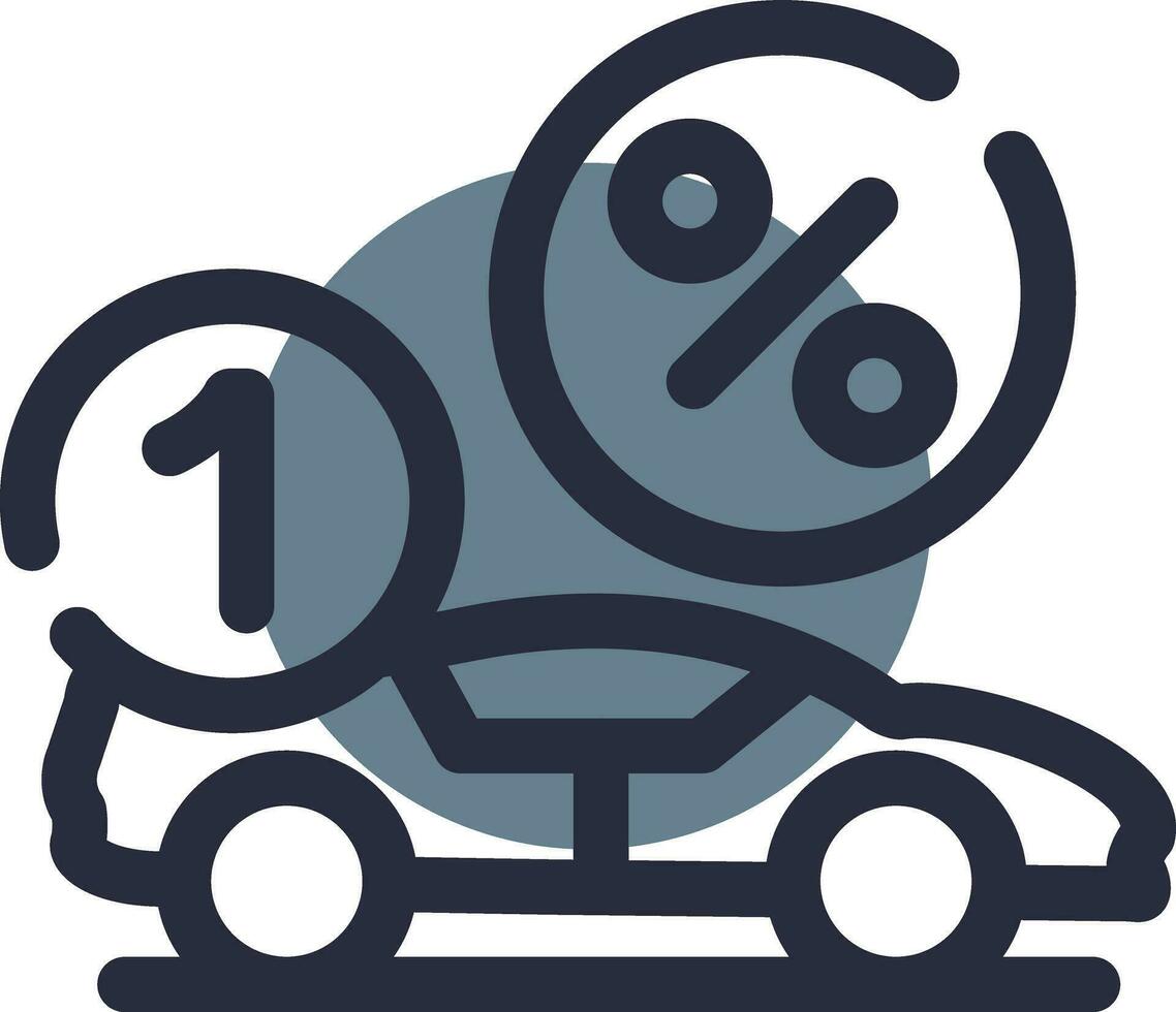 First Car Discount Creative Icon Design vector