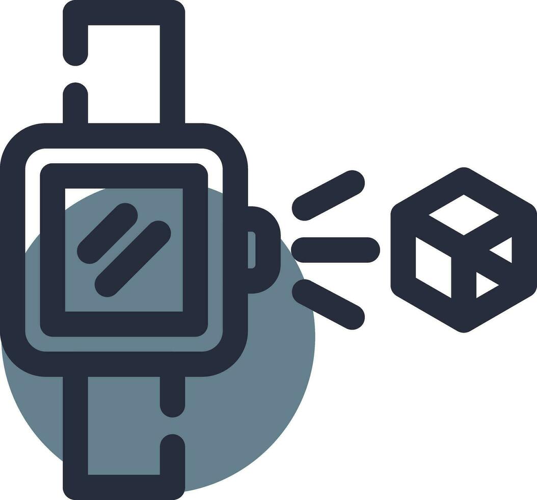 holo inteligente reloj creativo icono diseño vector