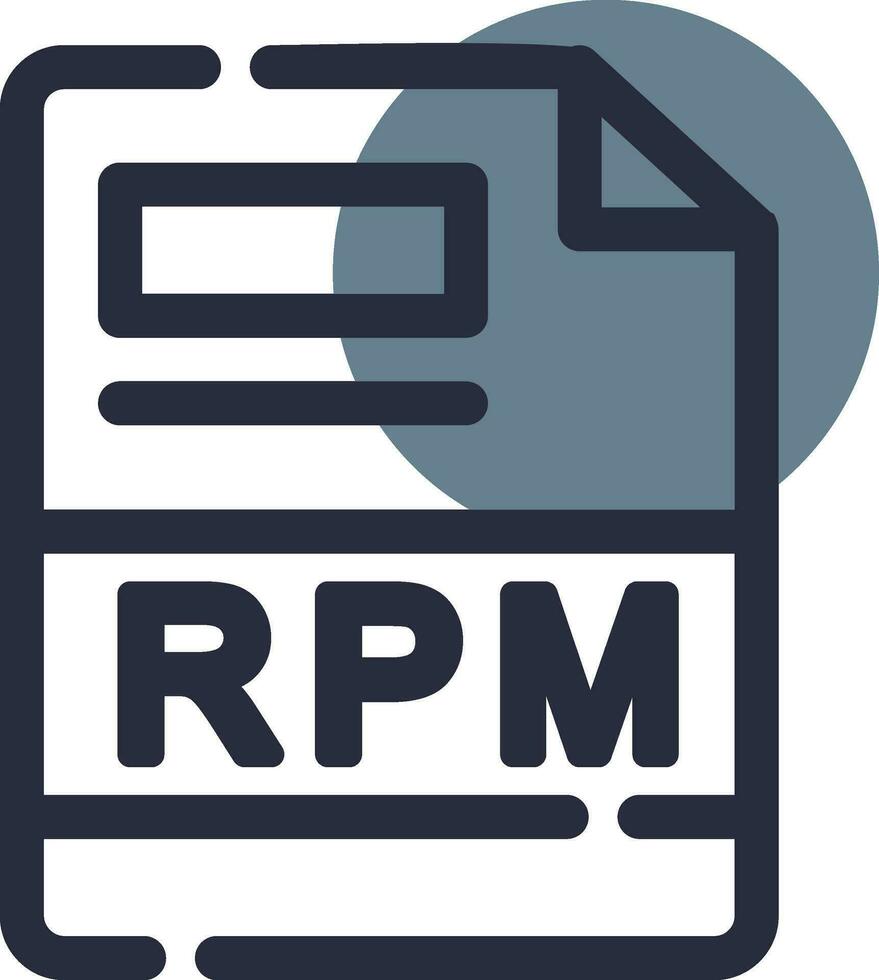 RPM Creative Icon Design vector