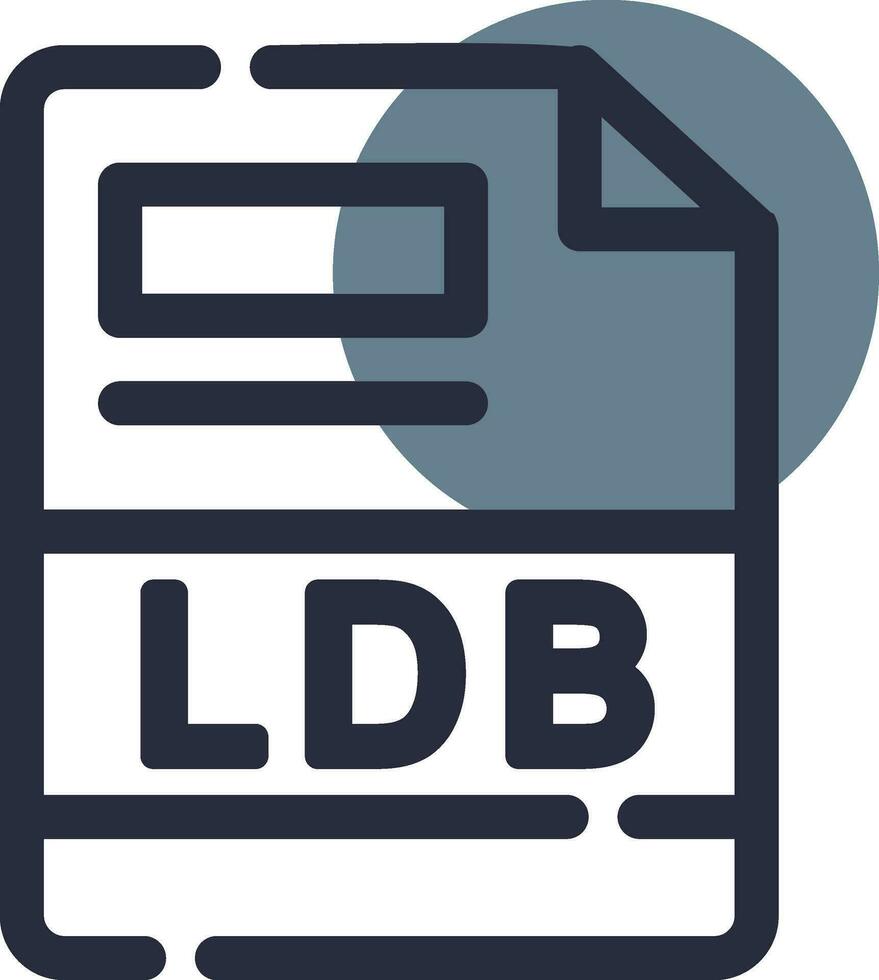 ldb creativo icono diseño vector