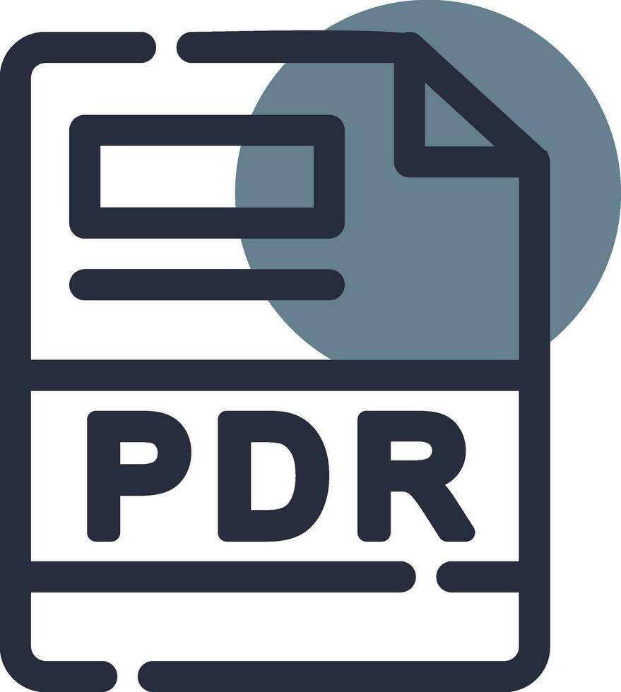 PDR Creative Icon Design vector