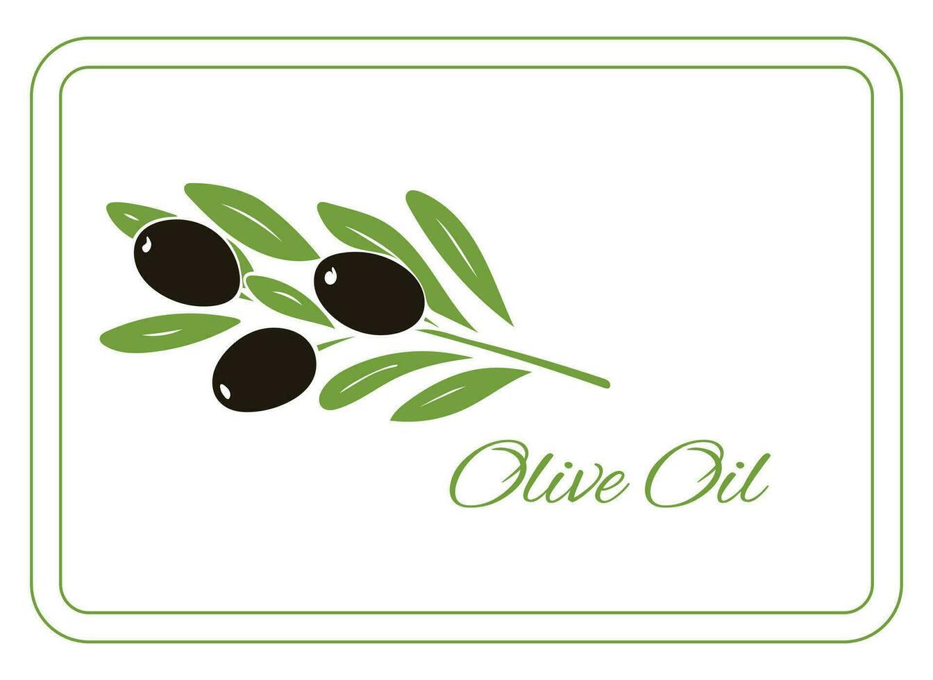 Olive label. Design of advertising labels for products from olives. Vector illustration