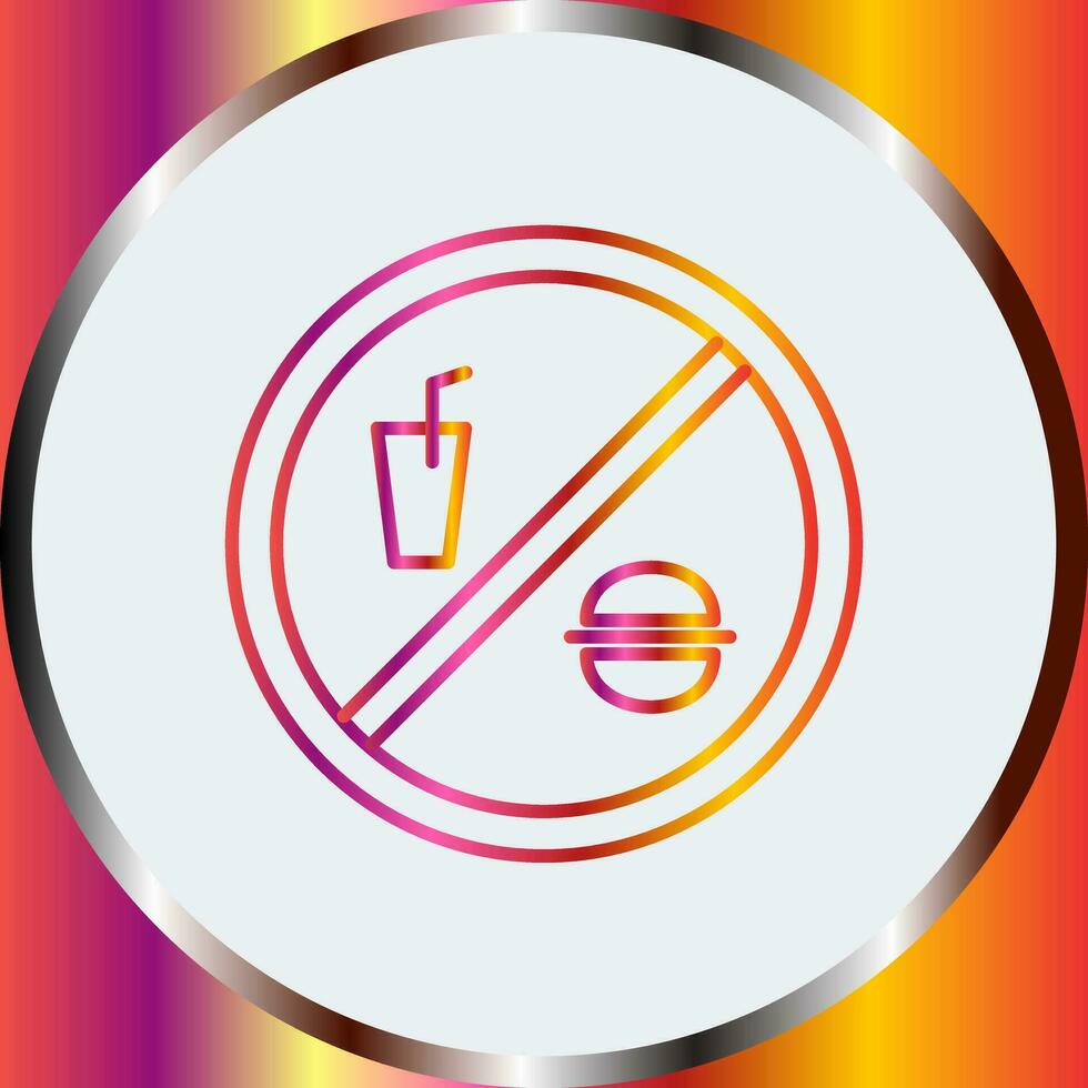 No Food or Drinks Vector Icon