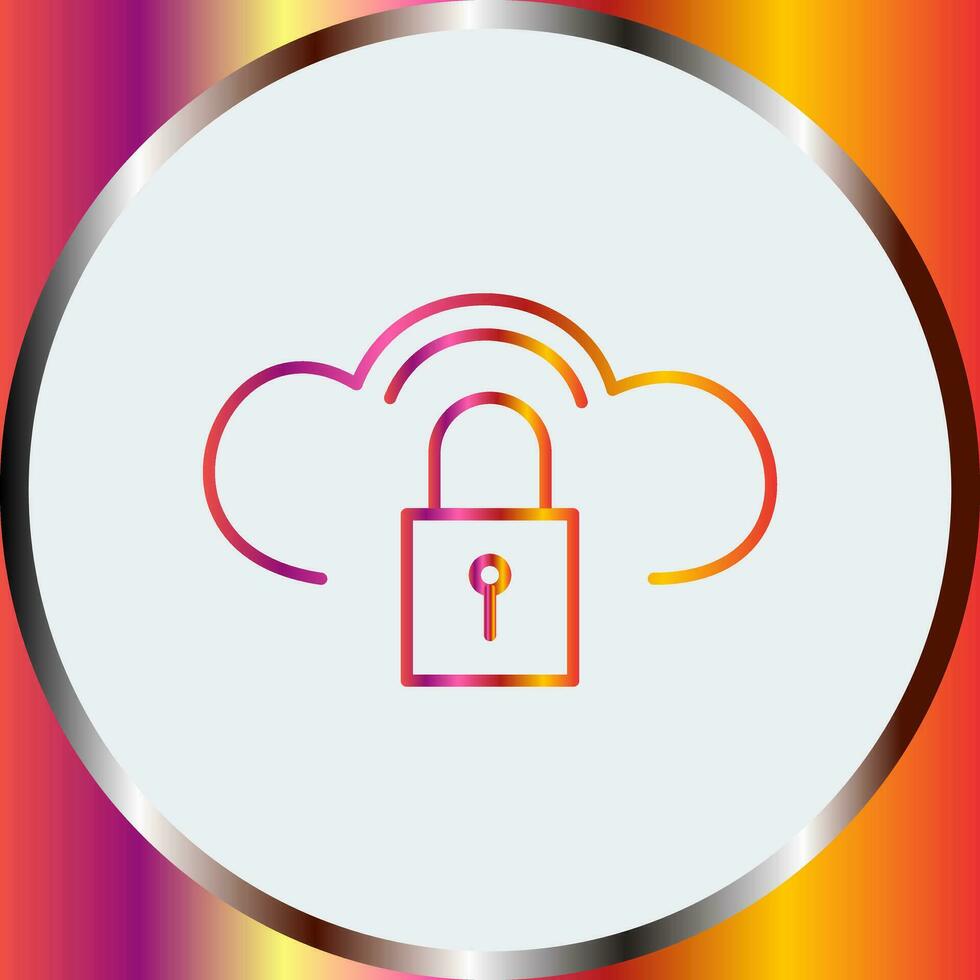 Secure Cloud Vector Icon
