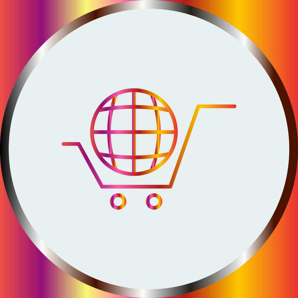 icono de vector de compras globales