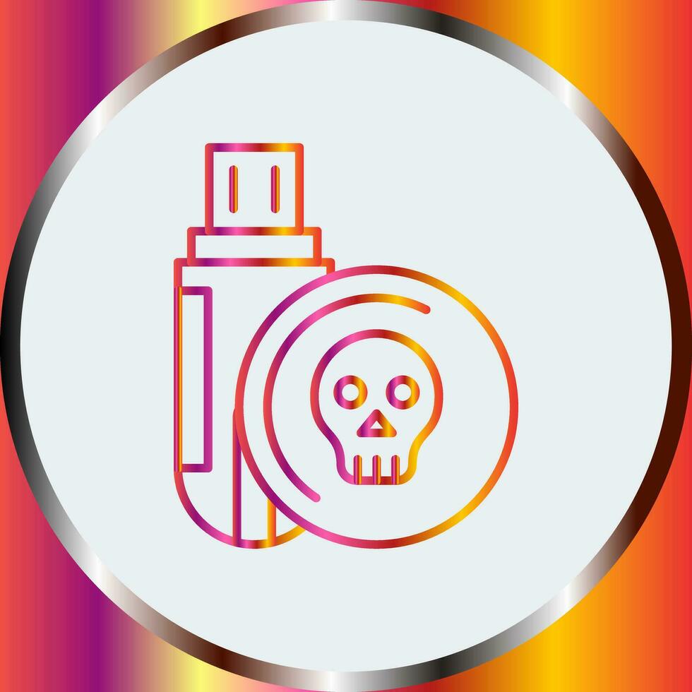 Infected Usb Drive Vector Icon