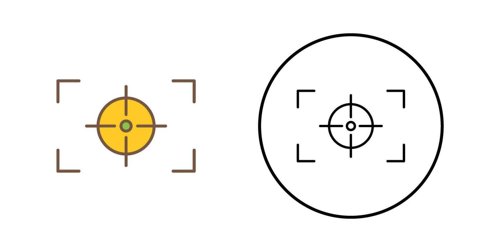 Unique Focus Horizontal Vector Icon