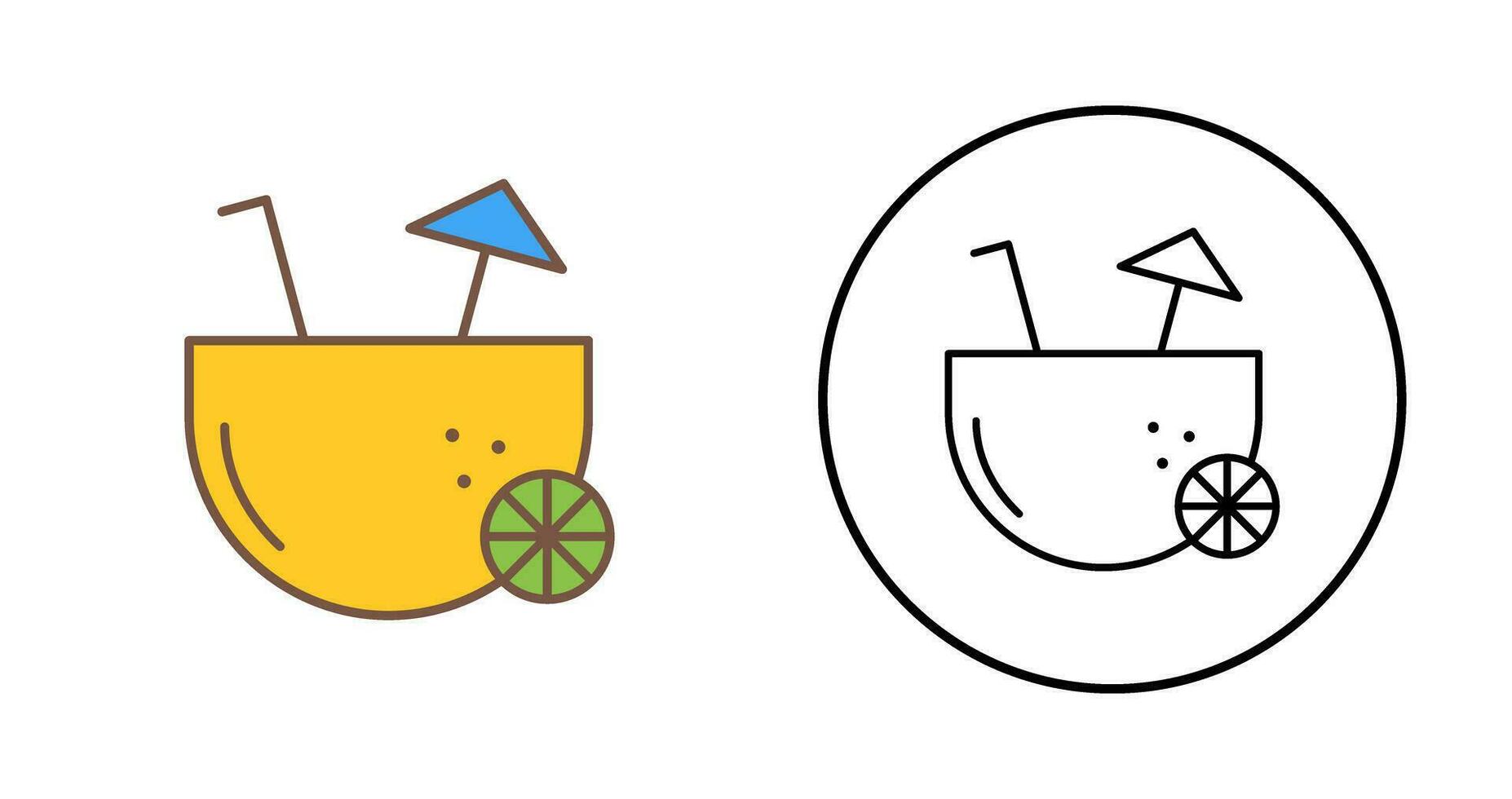 Coconut Drink Vector Icon