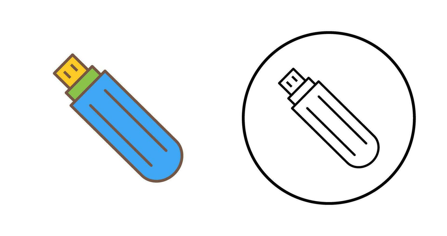 Unique USB Drive Vector Icon