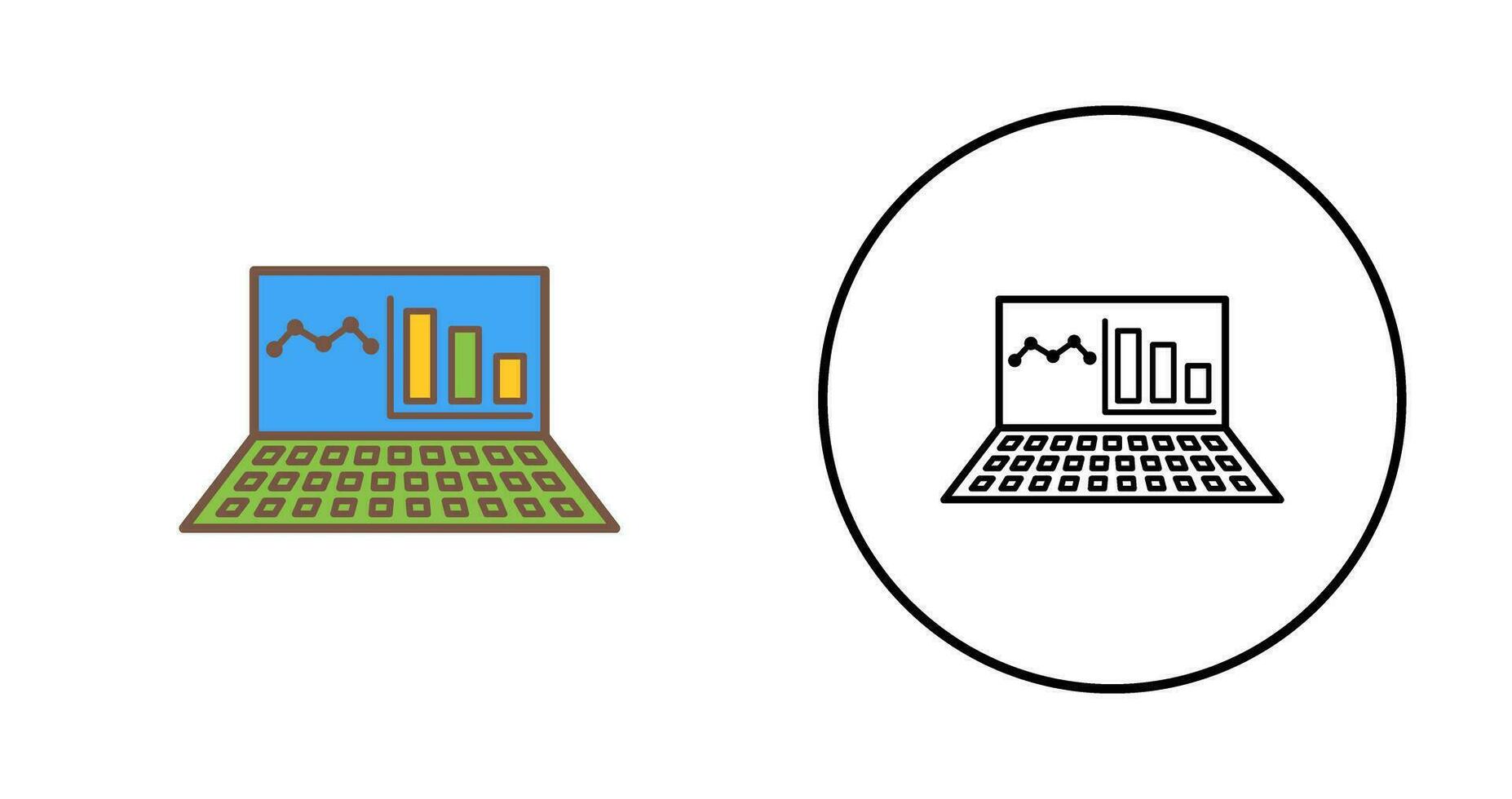 Unique Online Stats Vector Icon