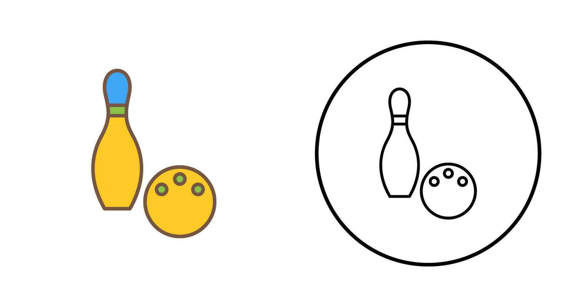 Unique Bowling Vector Icon