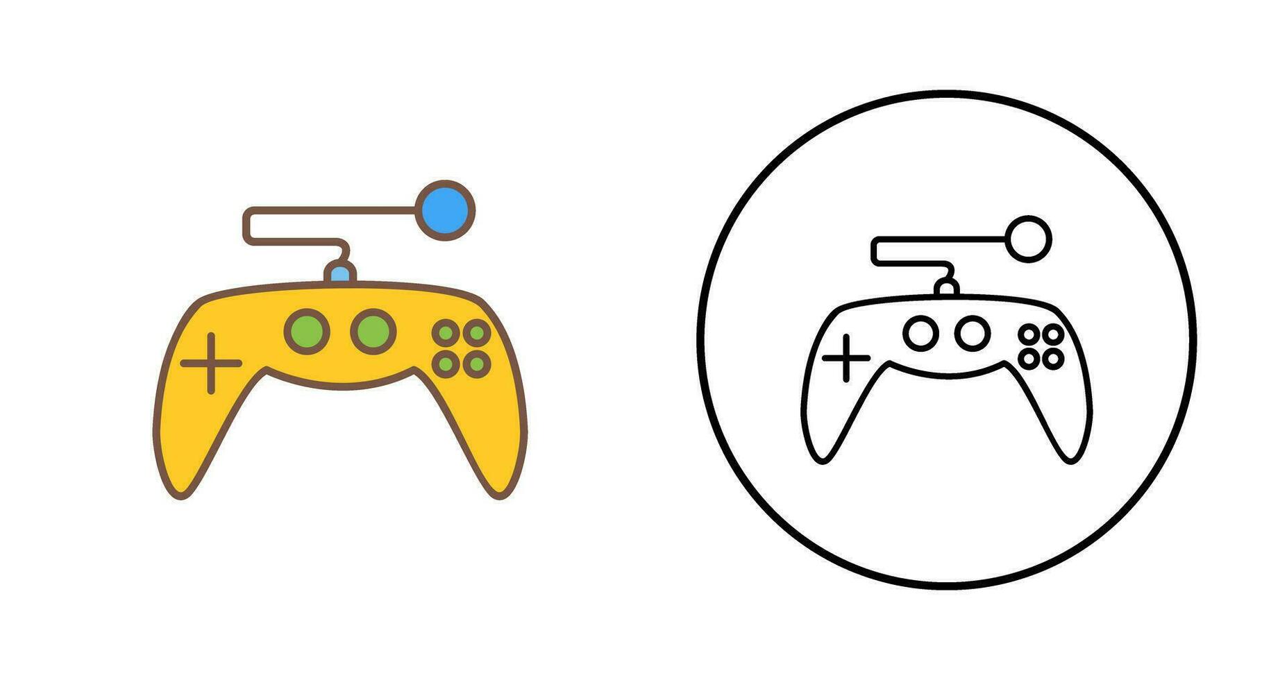 icono de vector de control de juego único