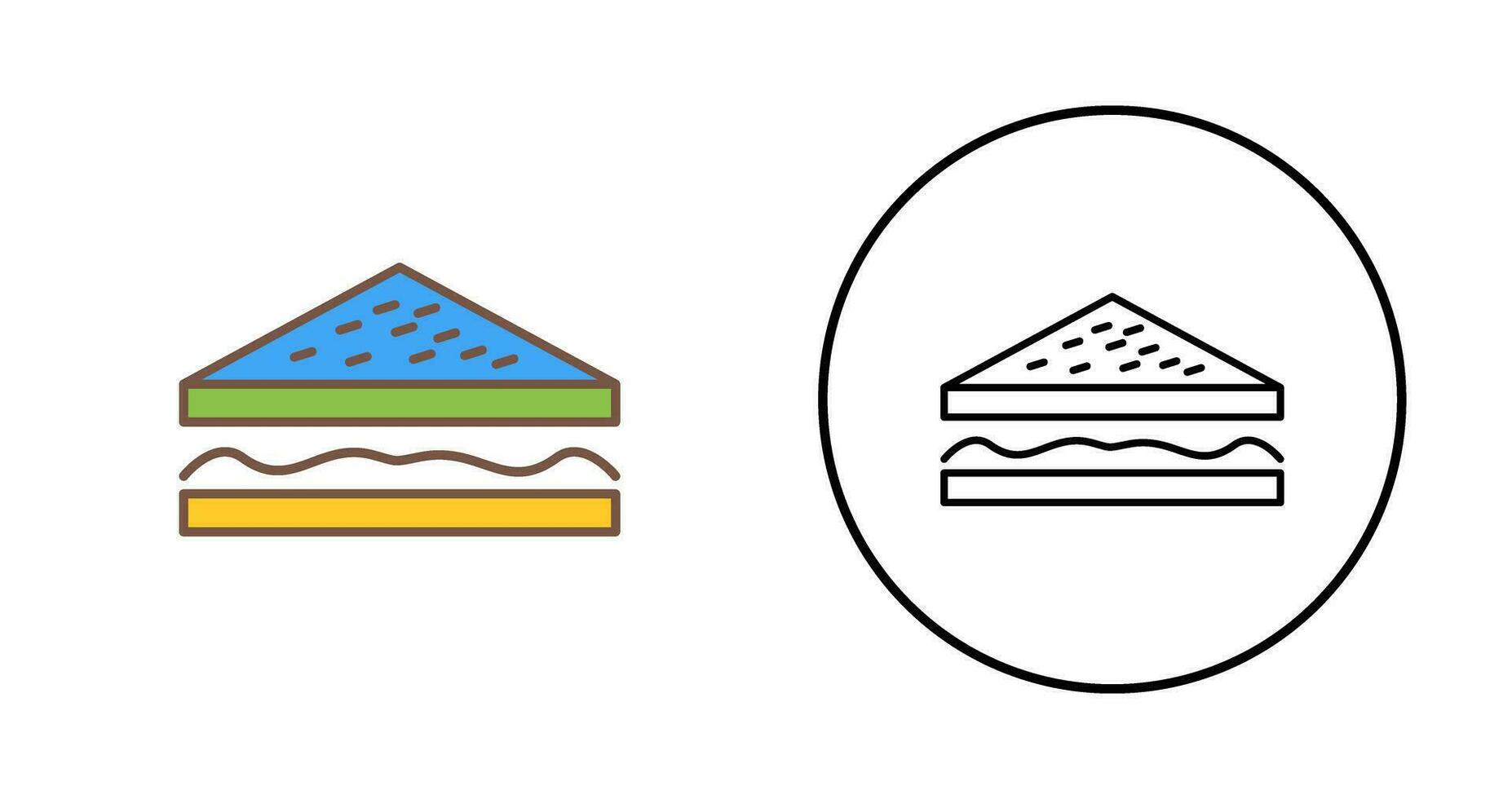 Unique Sandwich Vector Icon