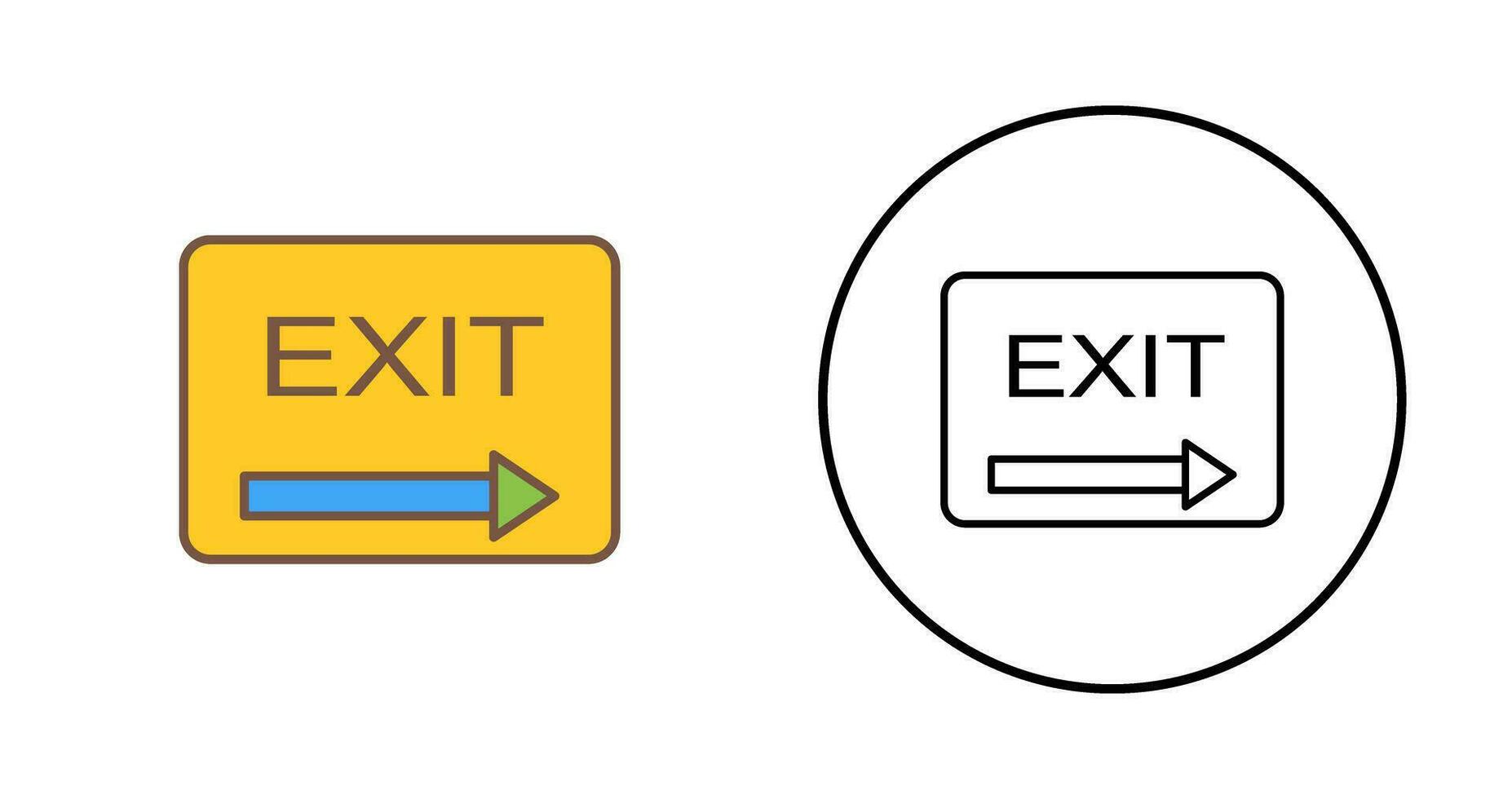 Unique Exit Vector Icon