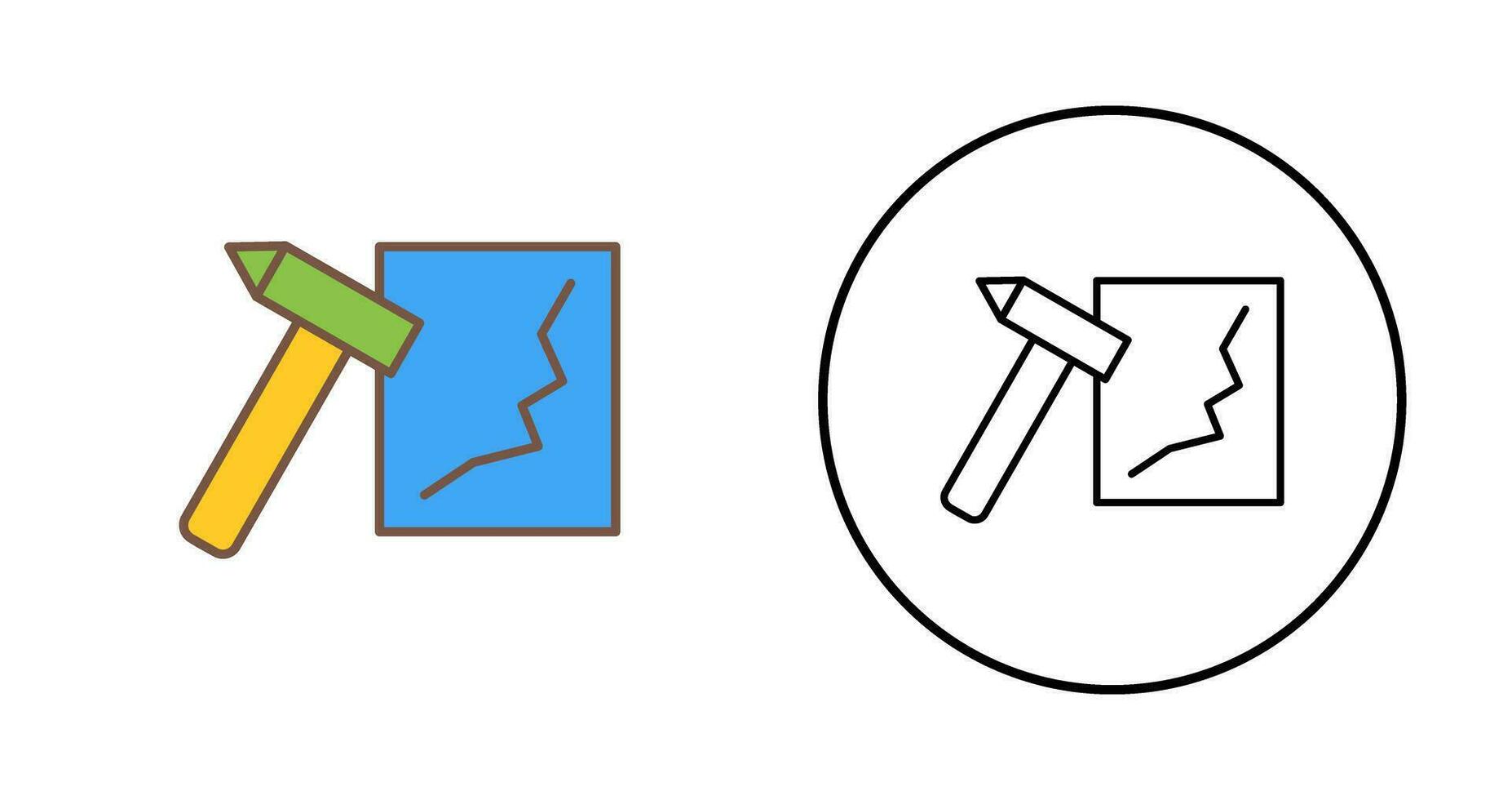 Unique Break Glass Vector Icon