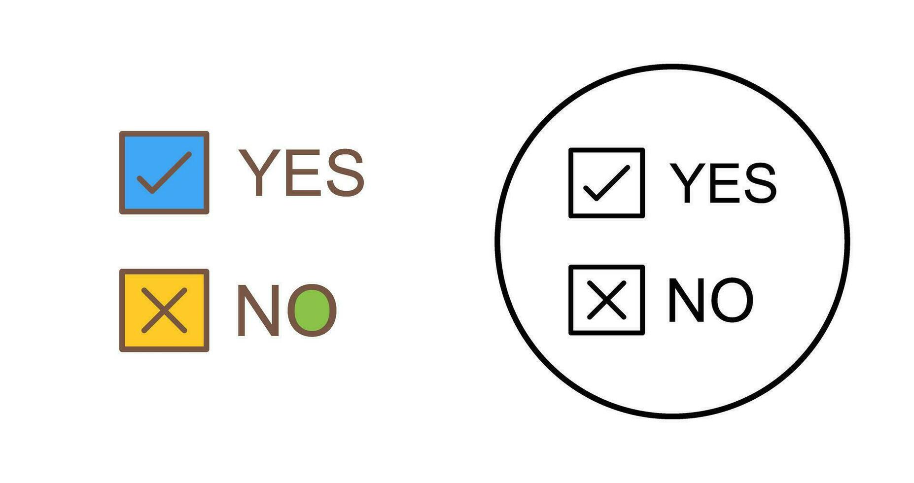 Yes No Option Vector Icon
