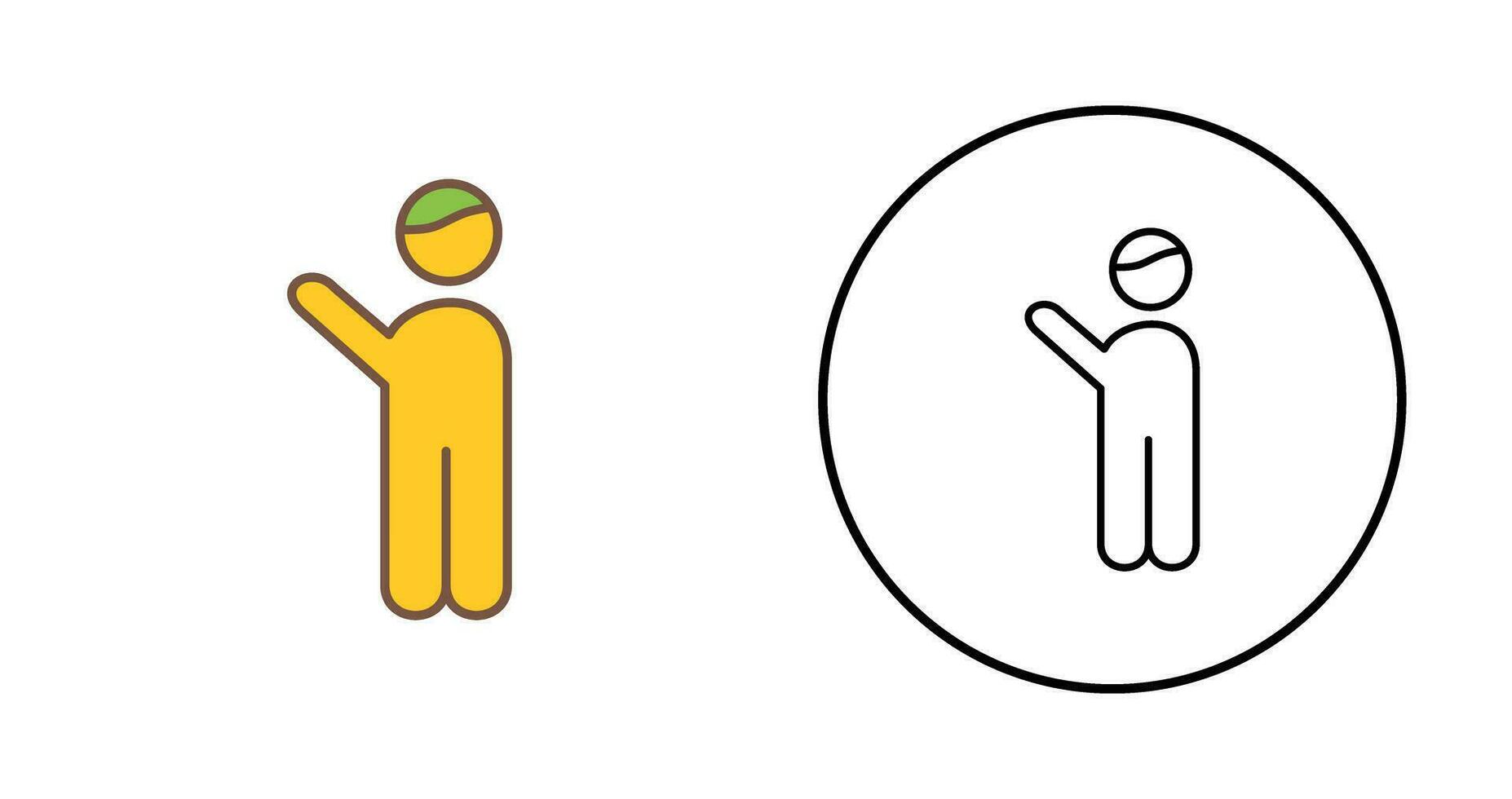 Waving to people Vector Icon