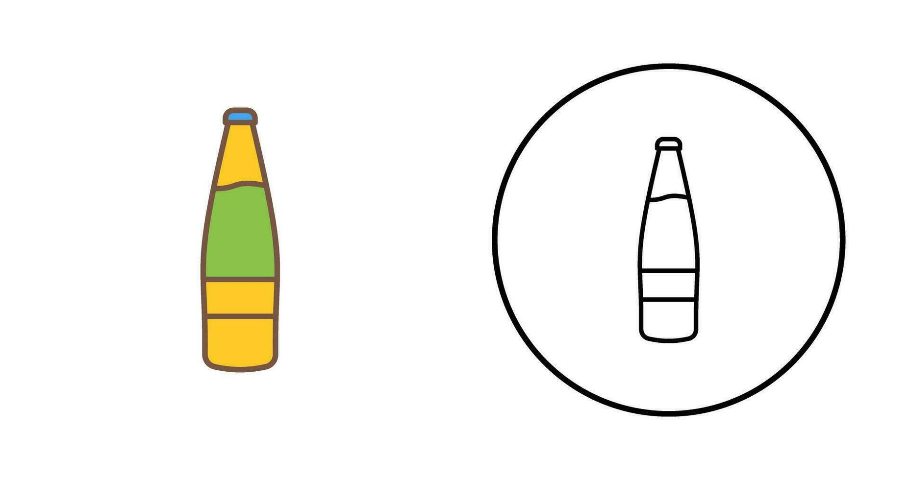 icono de vector de botella de cerveza