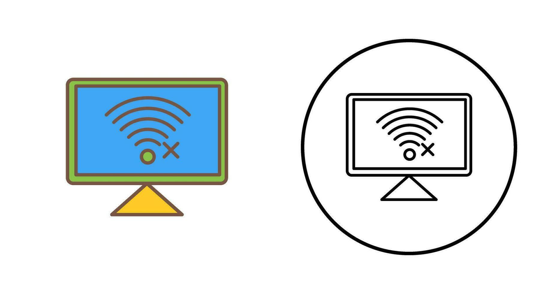 Disconnected Network Vector Icon