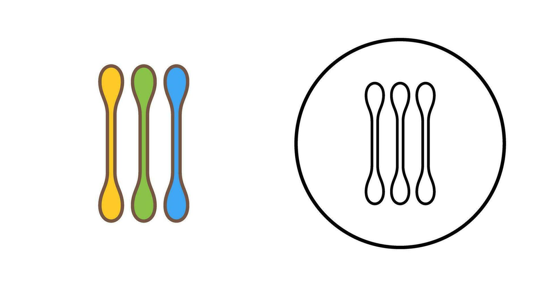 icono de vector de bastoncillo de algodón