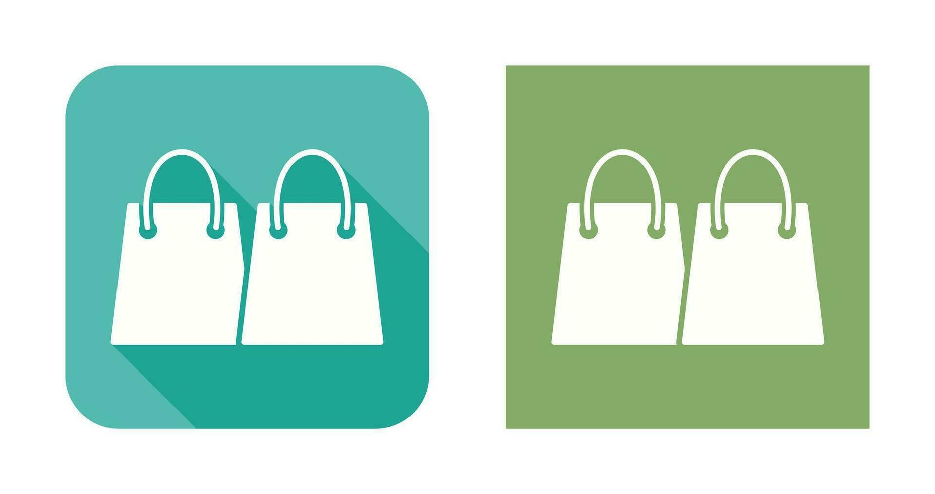 icono de vector de bolsas de compras únicas