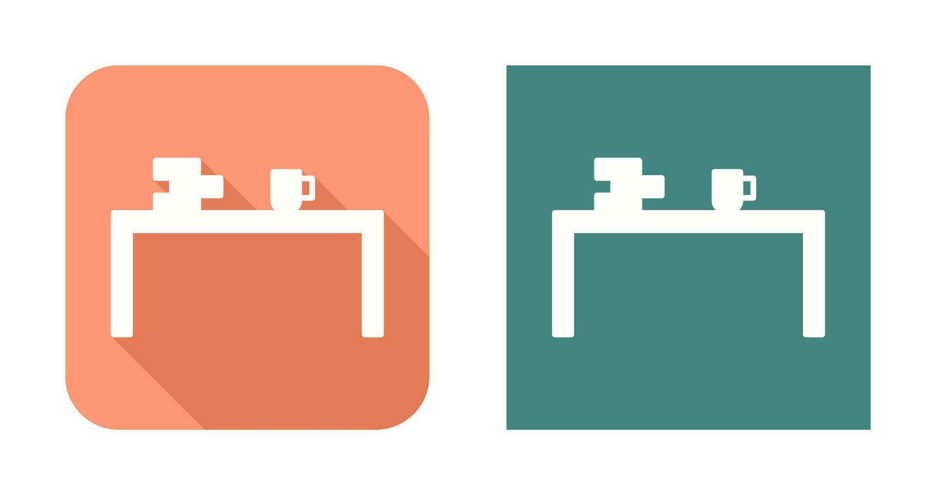 Unique Study Desk Vector Icon