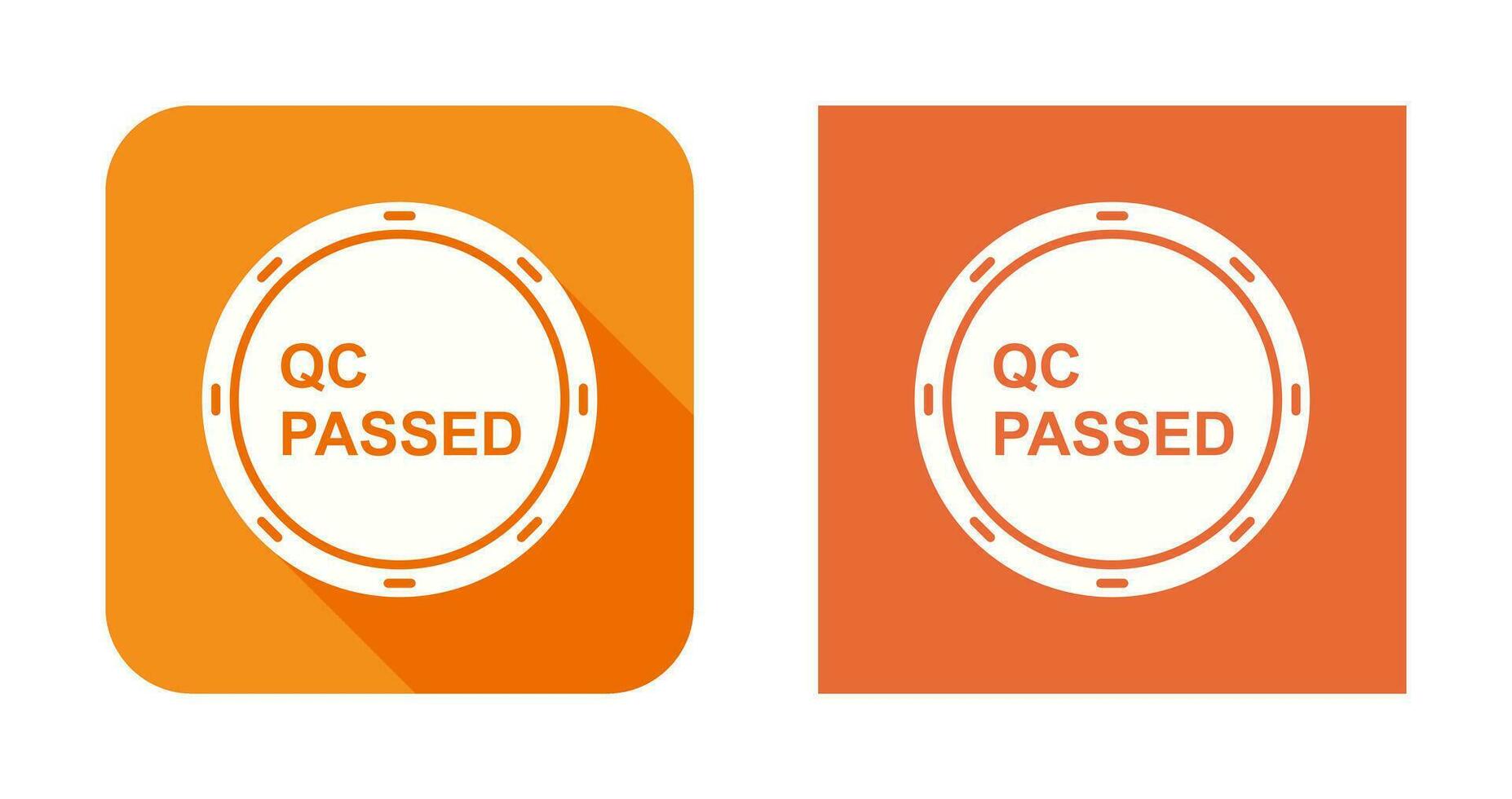 Unique QC Passed Vector Icon