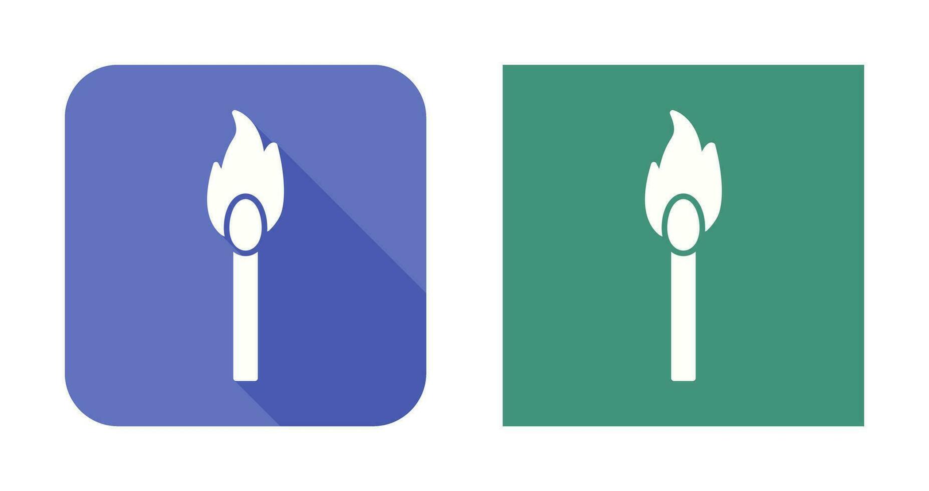 Unique Lit Matchstick Vector Icon