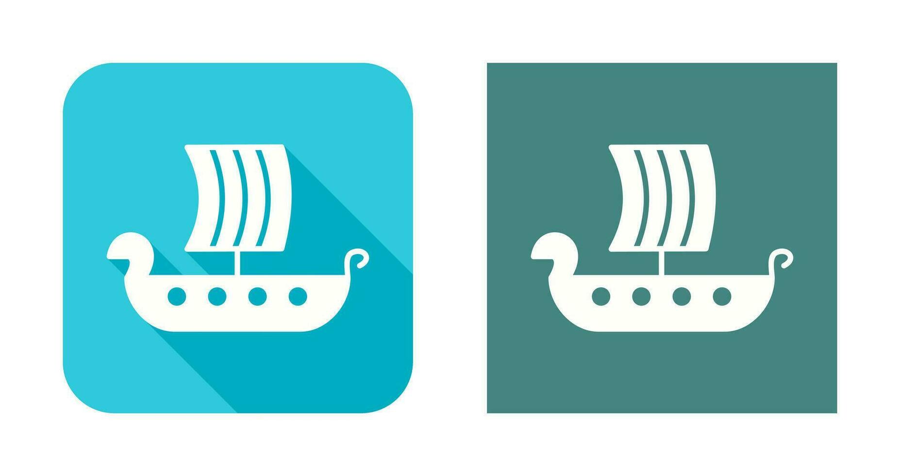 Viking Ship Vector Icon