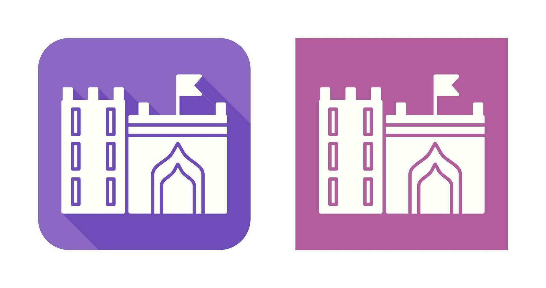 Castle with Flag Vector Icon