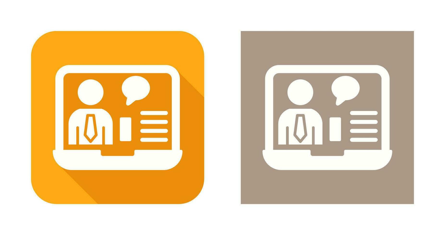 Online Job Interview Vector Icon