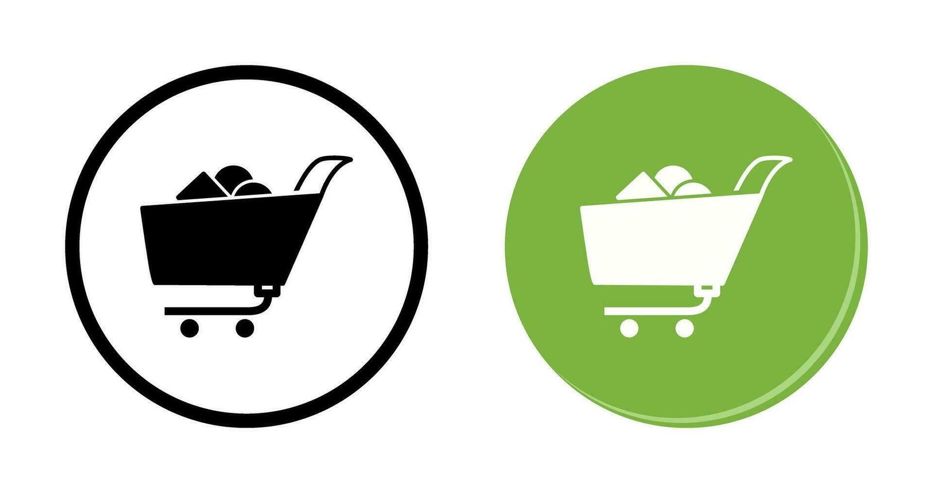 icono de vector de carrito de compras único ii