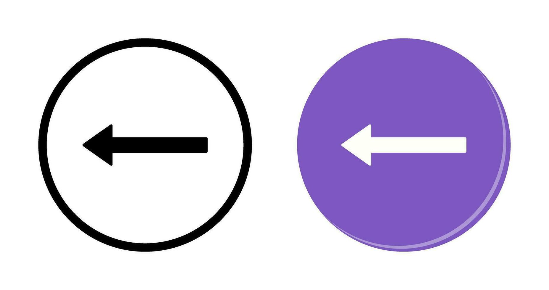 Unique Left Arrow Vector Icon