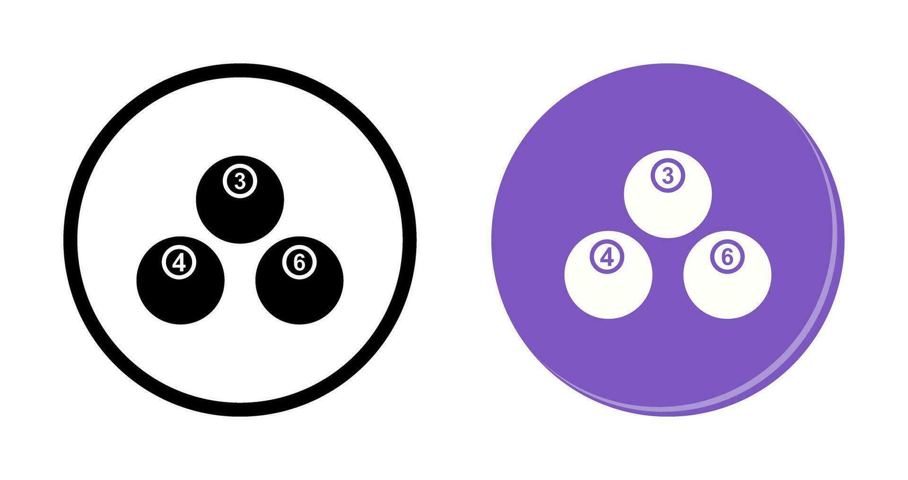 Unique Snooker Balls Vector Icon