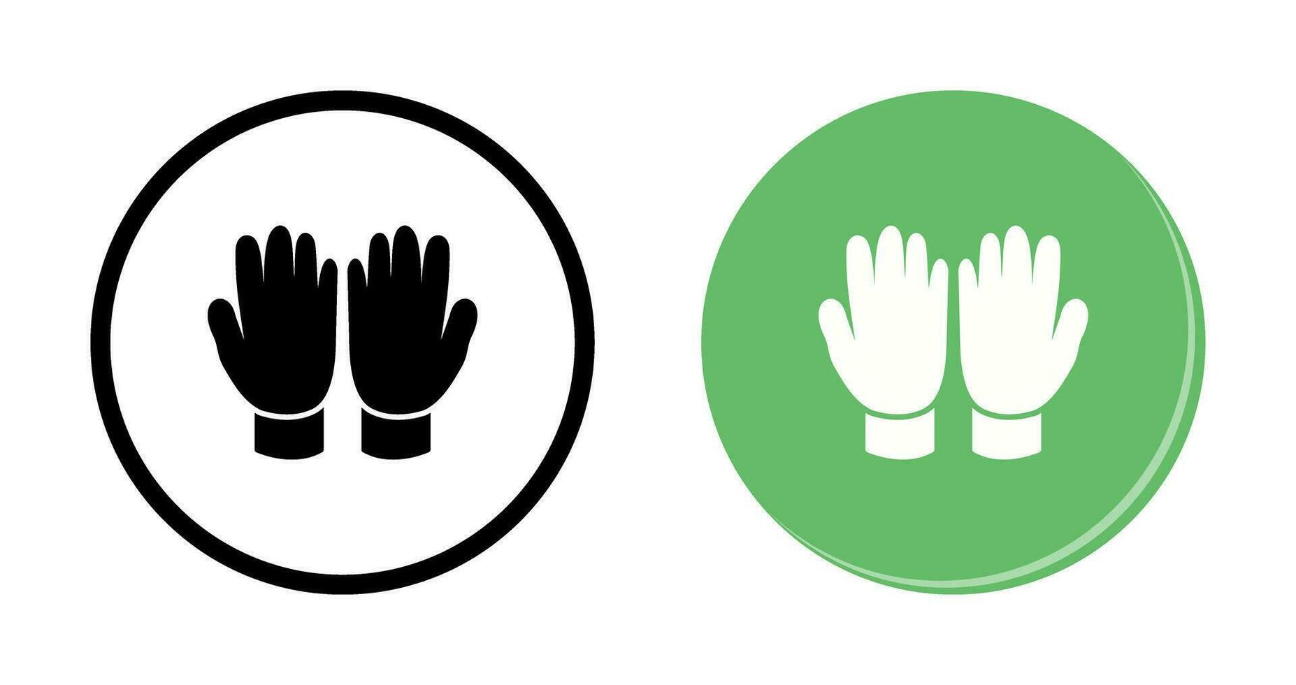 icono de vector de guantes de jardinería