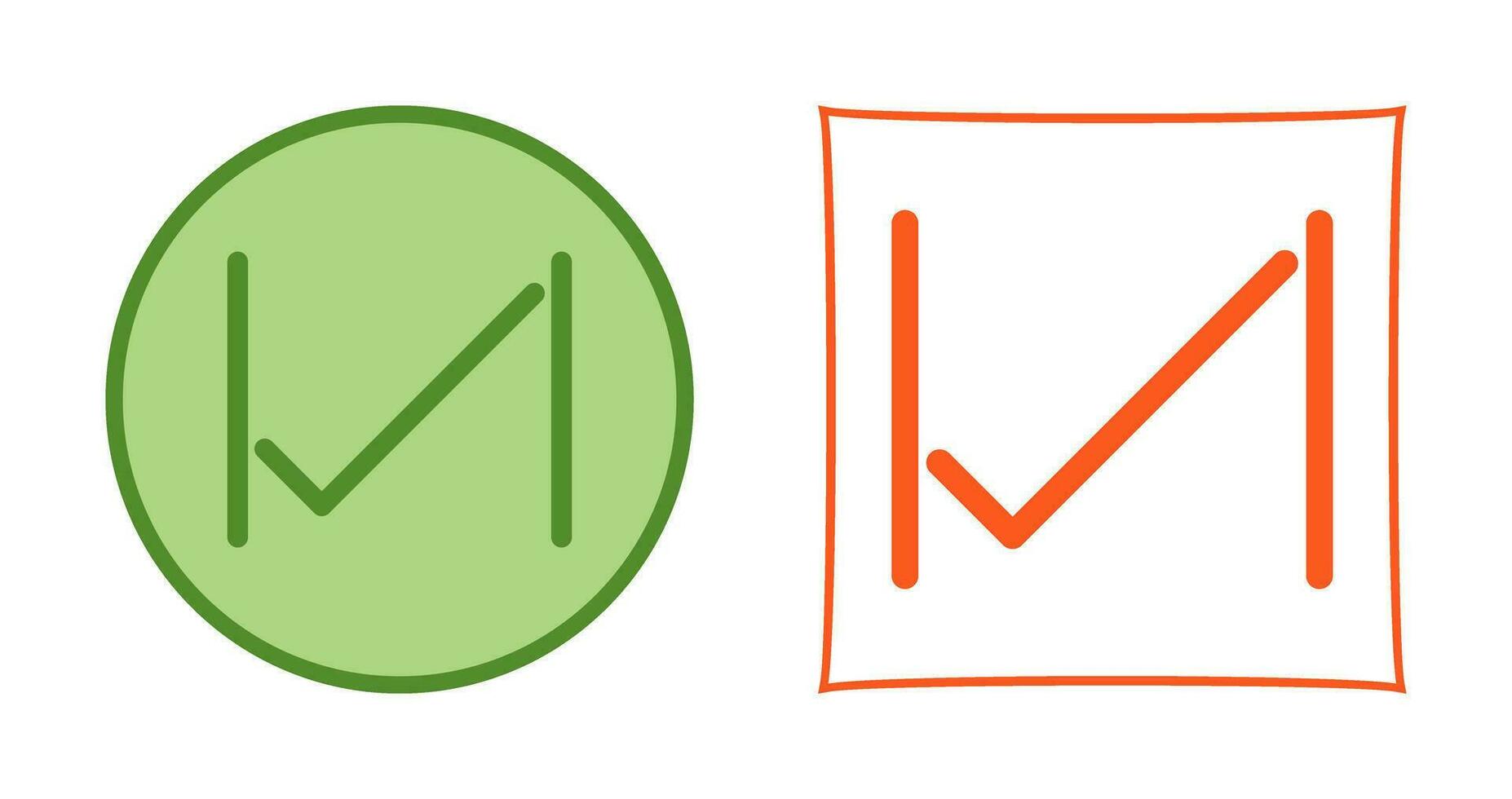 Unique Tick Vector Icon